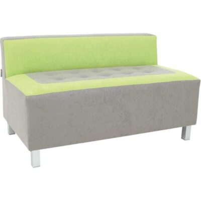 Kindergarten-Sofa Premium - gerade - grau/grün