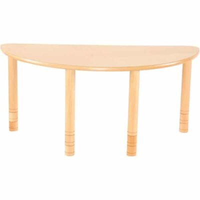 Kindergarten-Tisch Flexi (halbrund) - höhenverstellbar 58-76 cm