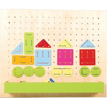 Austauschbare Wandplatte zum Spielhaus 099130 - Geometrisches Fädelspiel 2
