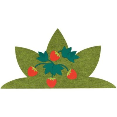 Filz-Wandapplikation - Walderdbeeren