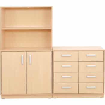Möbelsatz Schrank M + Aufsatzregal - Flexi 36