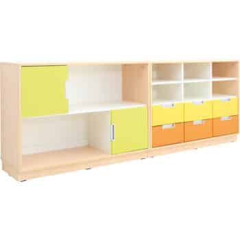 Möbelsatz Schrank M orange/gelb/limone - Quadro 109-180°