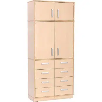 Kombihochschrank A mit Schubladen - Höhe: 203 cm - geschlossen - auf Sockel (Flexi 23)