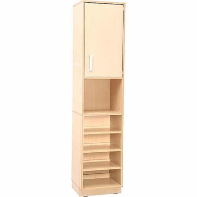 Schmaler Hochschrank B - Höhe: 203 cm - auf Sockel (Flexi 57)
