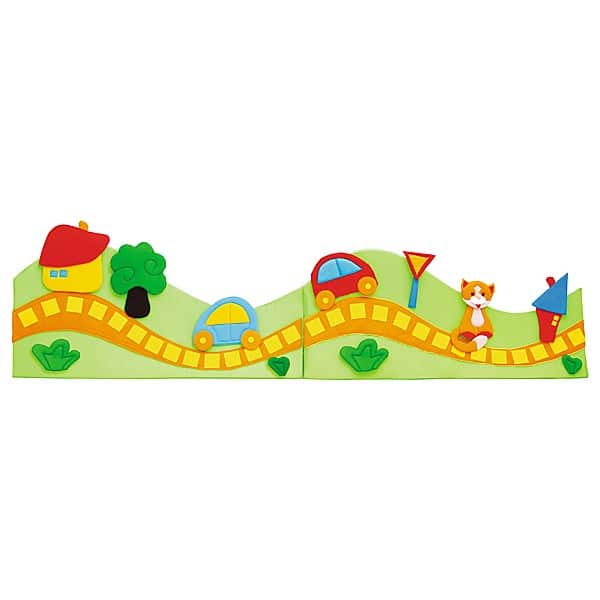 Wanddekoration - Weg mit Baum - grün