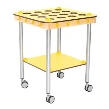 Kindergarten-Zahnputzbecherwagen - Quadrat - 16 Becher