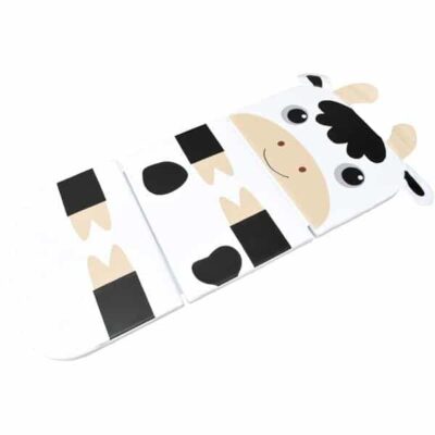 3-teilige Matte mit Kuh-Tiermotiv