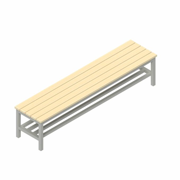 Garderobenbank Robust - mit Holzleisten - freistehend - Tiefe: 35 cm 1