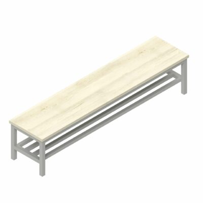 Garderobenbank Robust - mit Holzdekorsitzfläche - freistehend - Tiefe: 35 cm