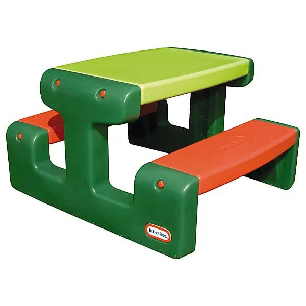 Picknicktisch - grün/rot 1