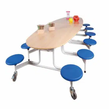 Spaceflex® 2.0 oval mit melaminbeschichteter Spanplatte - 12 Sitze