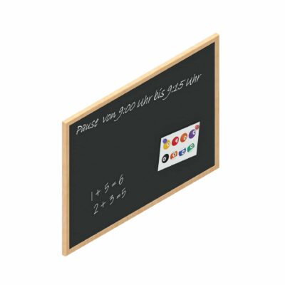 Wandtafel schwarz mit Holzrahmen