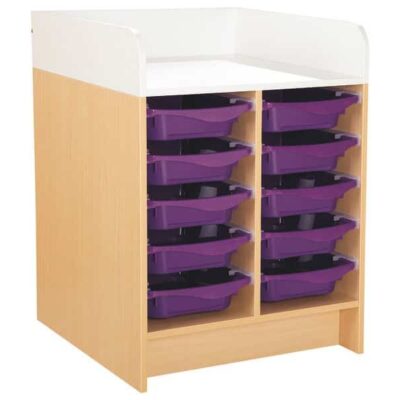 Wickelkommode Kazeo - Breite: 70 cm - 10 Behälter mit Stopperschienen
