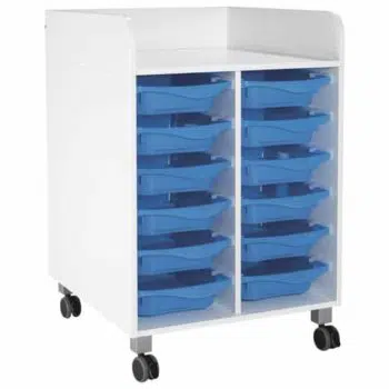 Wickelkommode Kazeo - Breite: 70 cm - 12 Behälter mit Stopperschienen und Rollen