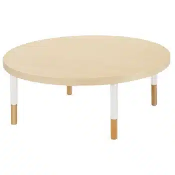 Verstellbarer Tisch rund - mit dicker Platte