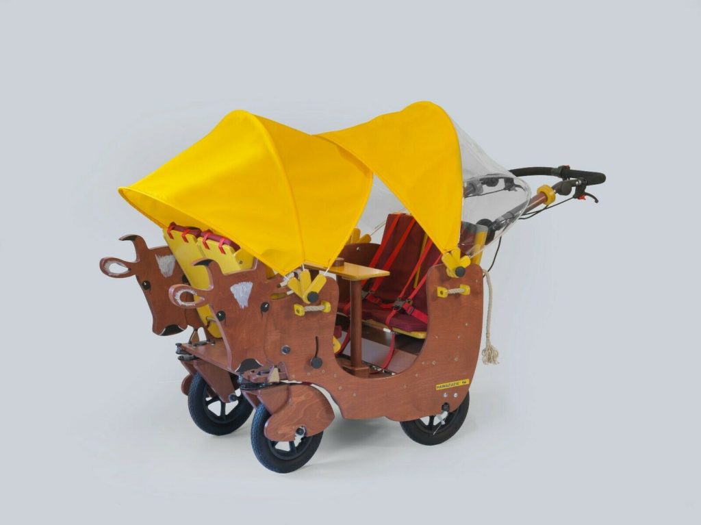 HAWAZUZIE Krippenwagen mit Motor 4-Sitzer - Kuh Alma 16