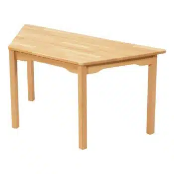 Tisch trapezförmig - aus 100% massiver Buche - Beine aus Holz