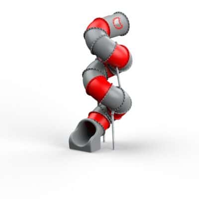 LEDON Röhrenrutsche rot/grau - Starthöhe: 371 cm