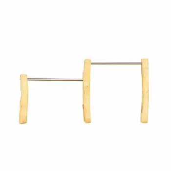 Doppelreck aus Robinien-Holz - Höhe: 80/110 cm