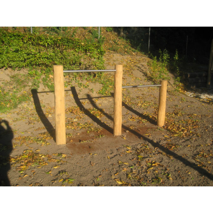 Doppelreck aus Robinien-Holz - Höhe: 80/110 cm 2