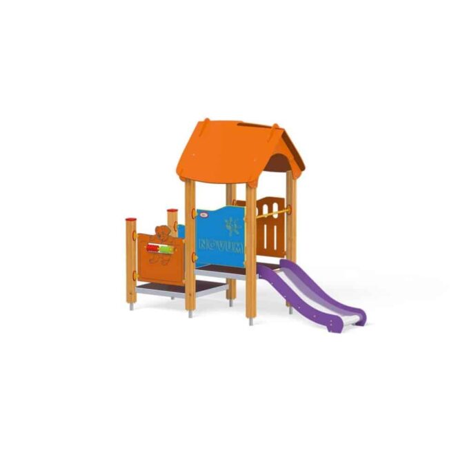 Spielhaus Quadro Baby mit Rutsche von Novum Spielgeräte 1