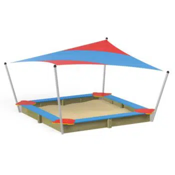 Sandkasten 4 Teddys mit Überdachung