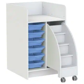 Wickelkommode Kazeo - Breite: 70 cm - 6 Stopperschienen und Trittleiter