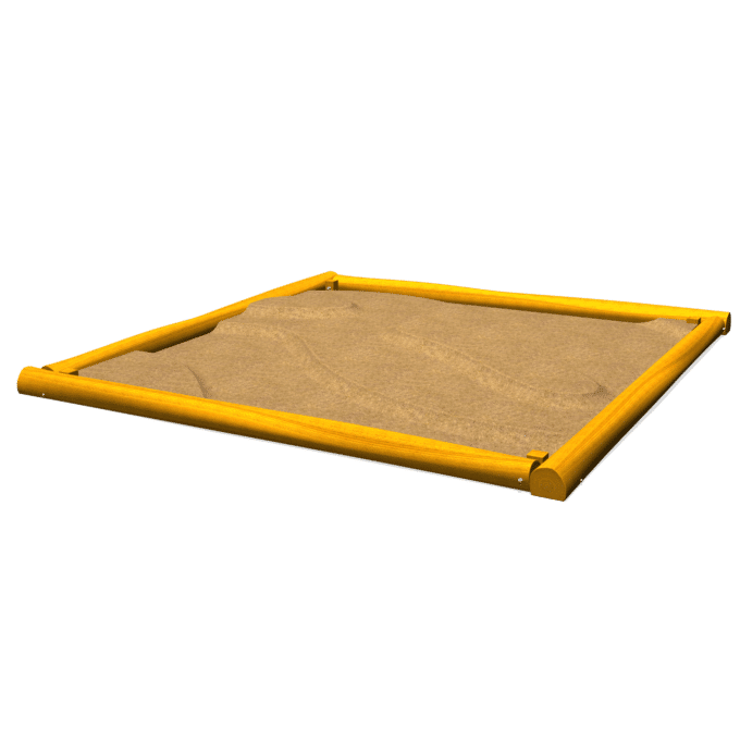 Sandkasten Quadratisch aus Robinienholz von YALO Spielplatzgeräte 1