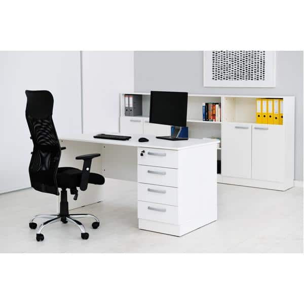 Grande Schreibtisch mit 4 Schubladen - Weiß 3