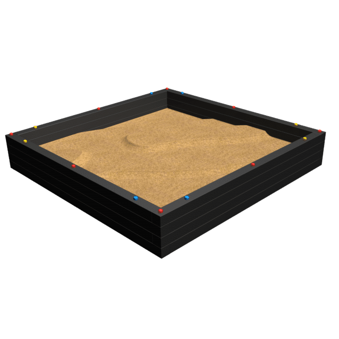 Rebo Sandkasten 2,5 x 2,5 x 0,5 m 1