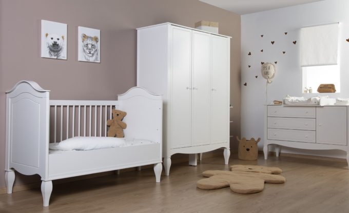 Childhome Kleiderschrank für Kinder - Romantic White - 3 Türen 5