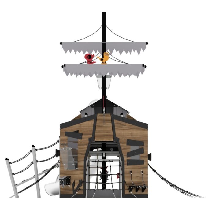 Großes Piratenschiff mit Röhrenrutsche CROOC 0330 von Vinci Play 2