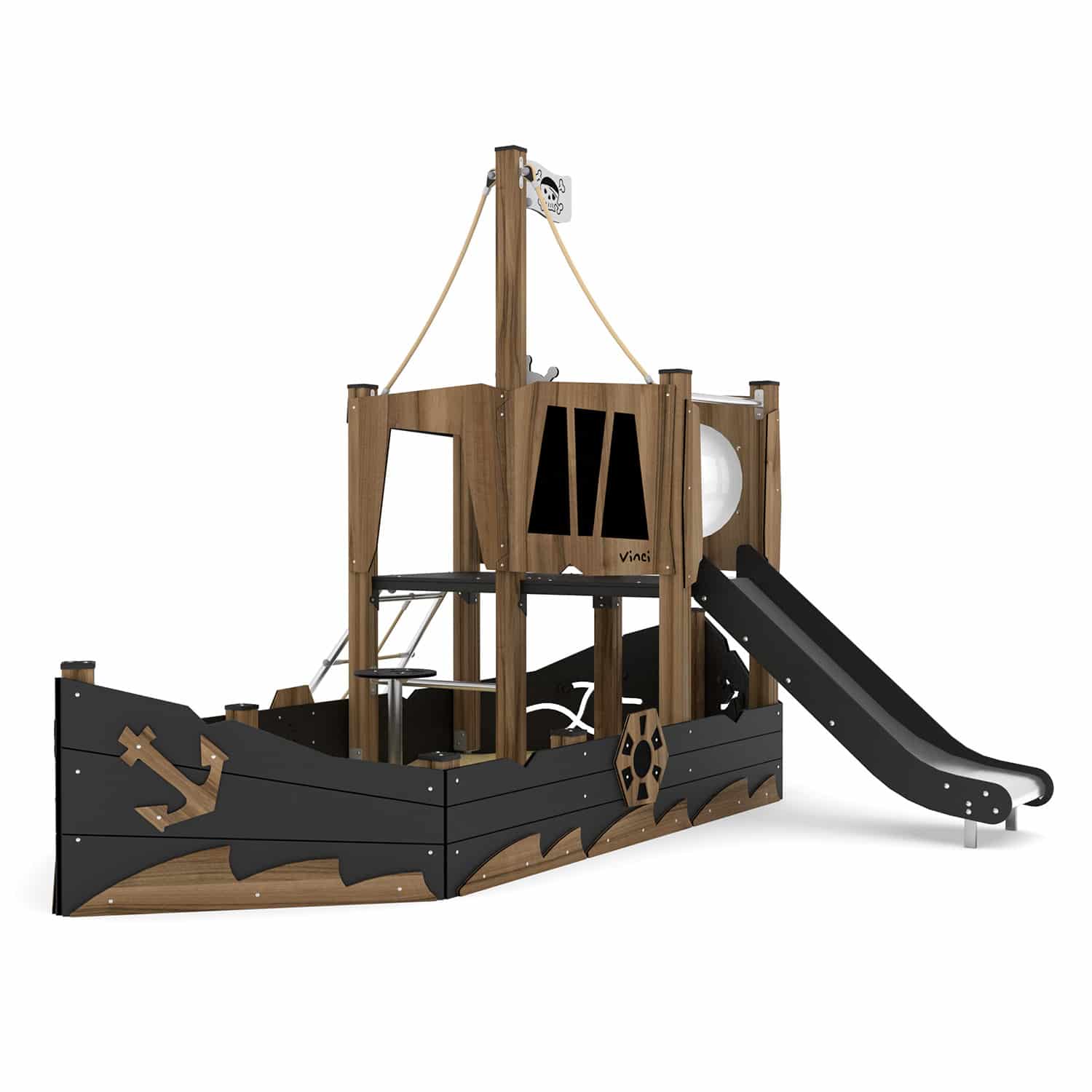 Kleines Spielschiff mit Rutsche WOODEN WD1414 von Vinci Play online