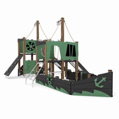 Großes Spielschiff mit 2 Rutschen WOODEN WD1415 von Vinci Play