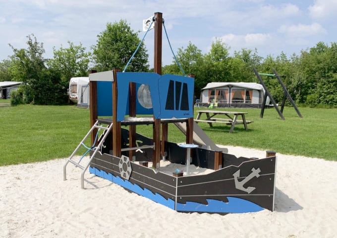 Kleines Spielschiff mit Rutsche WOODEN WD1414 von Vinci Play 7