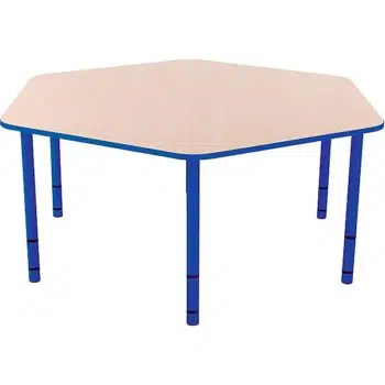 Tisch Bambino sechseckig - Höhenverstellbar - Höhe: 40-58 cm
