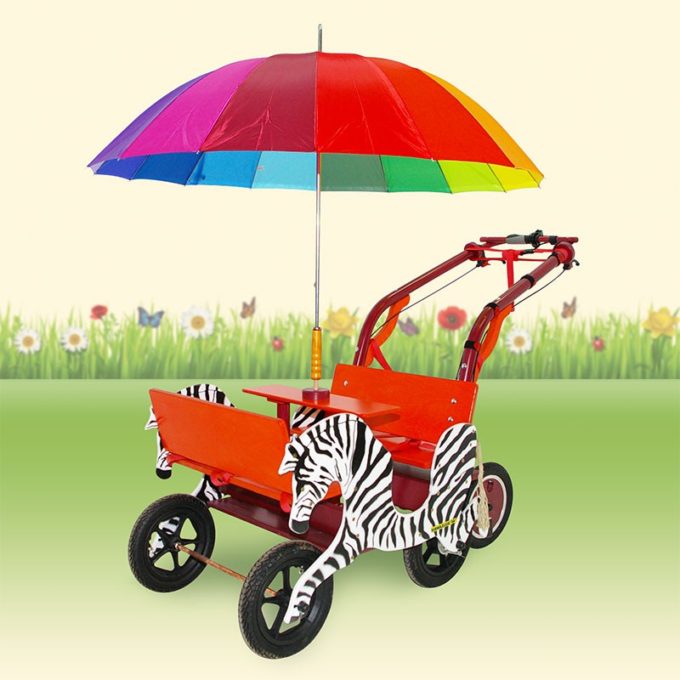 HAWAZUZIE Krippenwagen Zebra - 4-Sitzer 1