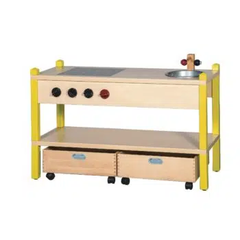 Spielküche mit Rollkästen