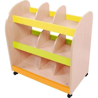 Bücherbehälter auf Rollen (Birke)