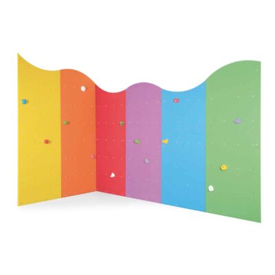 Kletteranlage Free-Climbing 6-tlg. Bunt besandet inkl. 40 Klettergriffen von Sportgeräte Langer
