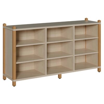 Raumteilerregal mit Rückwand und Fächern - Höhe: 80 cm