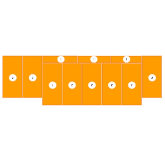 Mattensatz VB 160 für 5-teilige Multi-Turnwand von Sportgeräte Langer 1