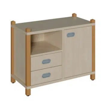 Stollenschrank mit 2 Dekorschüben und Tür - Höhe: 60 cm