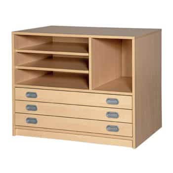 Papierschrank mit Auszügen - Breite: 102 cm