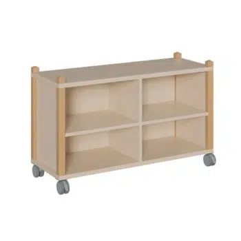 Stollenregal fahrbar - 4 Fächer - Höhe: 63,5 cm