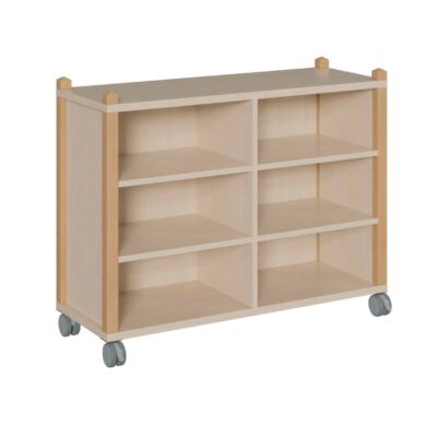 Stollenregal fahrbar - 6 Fächer - Höhe: 83 cm