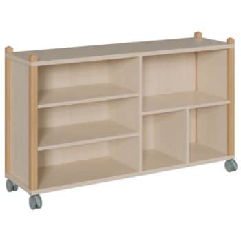 Stollenregal fahrbar - 4 große und 2 kleine Fächer - Höhe: 83 cm