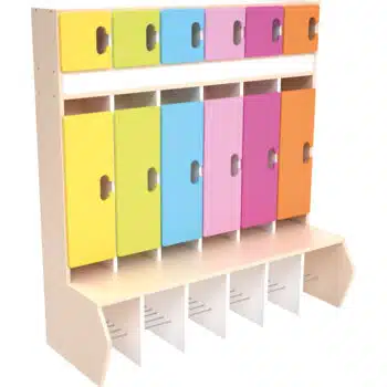 Garderobe Chamäleon für 6 Kinder - leise schließend - div. Farben
