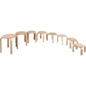 Stapelhocker PAUL mit runder Sitzfläche