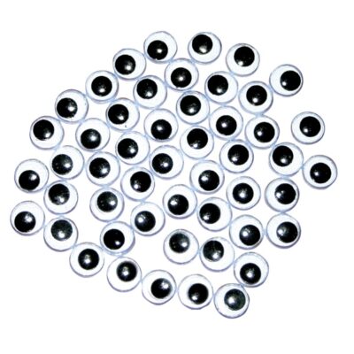 Wackelaugen 8 mm - Schwarz/Weiß